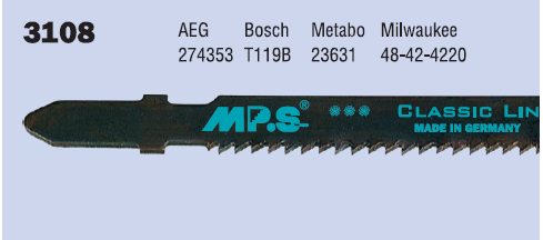 Stichsägeblatt für Metall, T 119 B, Art.-Nr. 3108