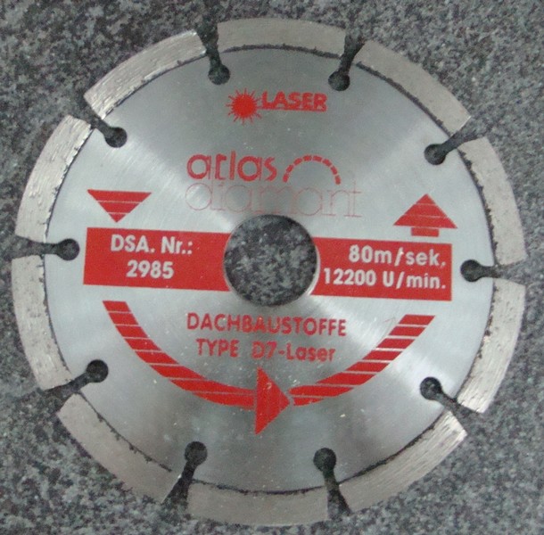 G3-115 Diamantscheibe Granit, Laser