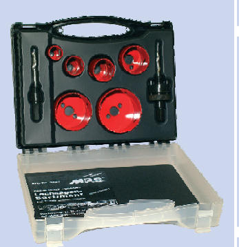 Lochsägensatz - Elektro / Sanitär im Koffer, 8-teilig, Art.-Nr. 5551