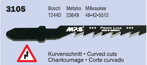 Stichsägeblatt für Holz, T 244 D, Art.-Nr. 3105