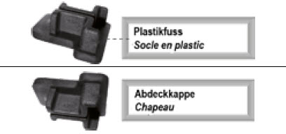 Plastikfuss / Abdeckkappe zu Grund / - Anbauregale